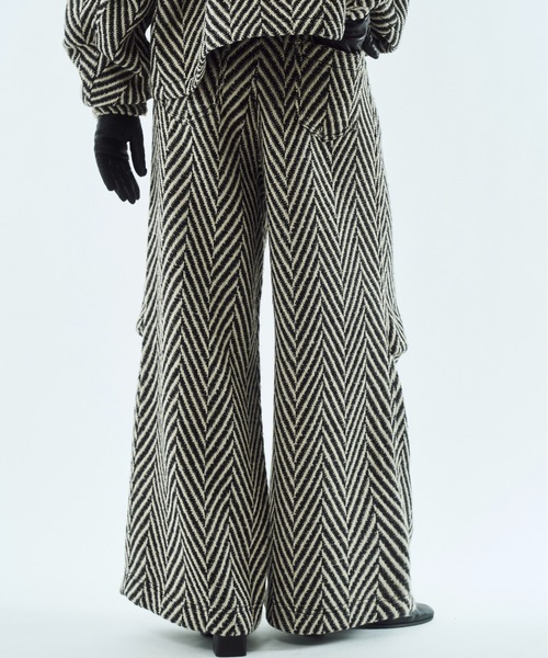 seyto（セイト）の「Tweed volume tuck wide pants / ツイードボリュームワイドパンツ（その他パンツ・メンズ・ホワイト/ブラック/ブラウン・2/1/3）」の21枚目の写真