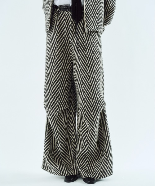 seyto（セイト）の「Tweed volume tuck wide pants / ツイードボリュームワイドパンツ（その他パンツ・メンズ・ホワイト/ブラック/ブラウン・2/1/3）」の20枚目の写真