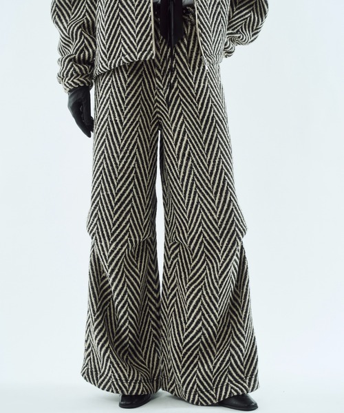 seyto（セイト）の「Tweed volume tuck wide pants / ツイードボリュームワイドパンツ（その他パンツ・メンズ・ホワイト/ブラック/ブラウン・2/1/3）」の22枚目の写真