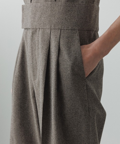 EMOELLE】スリーブレスオールインワン メランジ（つなぎ