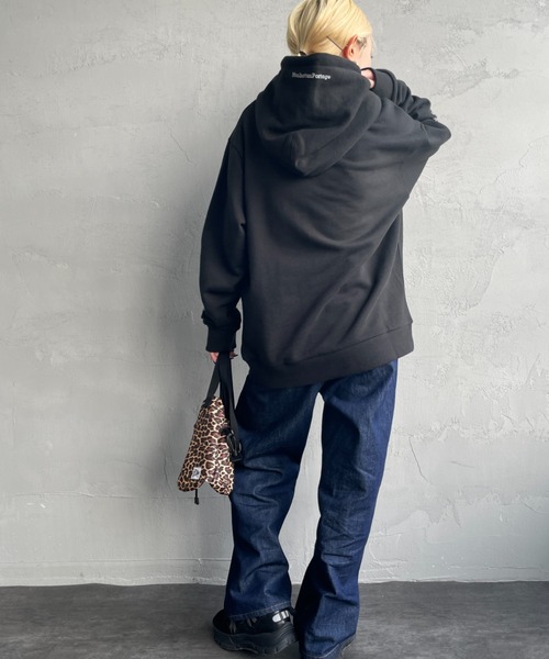 Manhattan Portage（マンハッタンポーテージ）の「[MANHATTAN PORTAGE/マンハッタンポーテージ] ワンポイント刺繍ロゴ スウェットパーカー（パーカー・レディース・ブラック/グレー・S/M/L）」の16枚目の写真