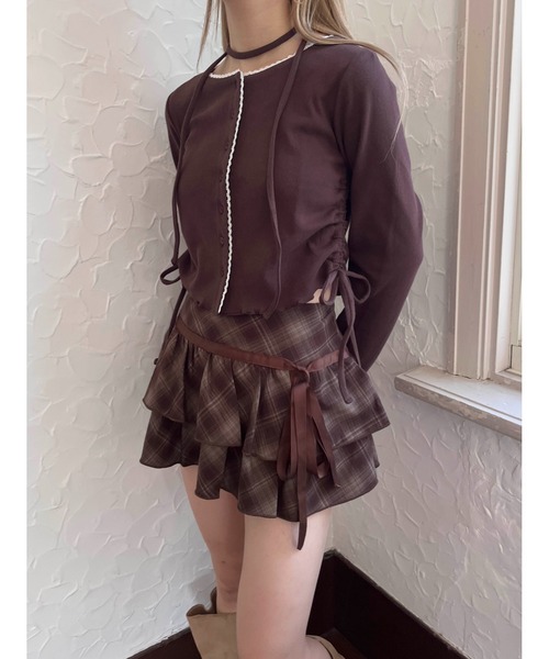 PHILLY(フィリー)の「《セットアップ対応》チョーカーセット レースポイントリブカーディガン(カーディガン/ボレロ・レディース・ブラウン/グレー/ブラック・FREE)」の19枚目の写真