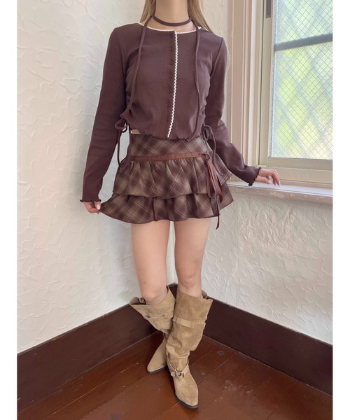 PHILLY(フィリー)の「《セットアップ対応》チョーカーセット レースポイントリブカーディガン(カーディガン/ボレロ・レディース・ブラウン/グレー/ブラック・FREE)」の20枚目の写真