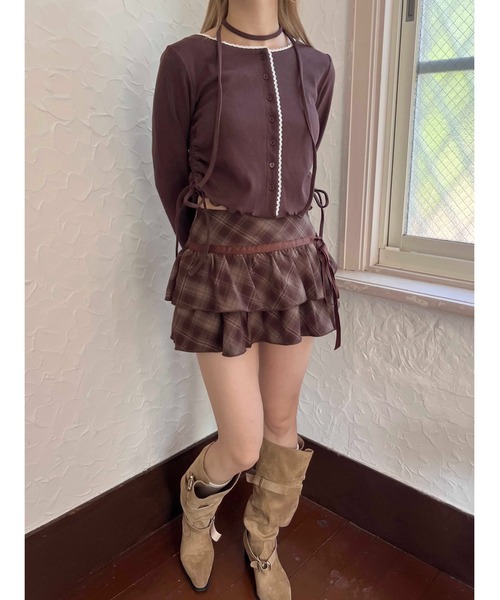 PHILLY(フィリー)の「《セットアップ対応》チョーカーセット レースポイントリブカーディガン(カーディガン/ボレロ・レディース・ブラウン/グレー/ブラック・FREE)」の21枚目の写真