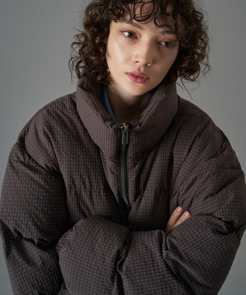 ONCILY（オンシェリー）の「CHECKED PADDING STAND-NECK BLOUSON / チェック中綿スタンドネックブルゾン（ブルゾン・メンズ・ブラック/ネイビー/ダークブラウン・SMALL/MEDIUM/LARGE）」の21枚目の写真