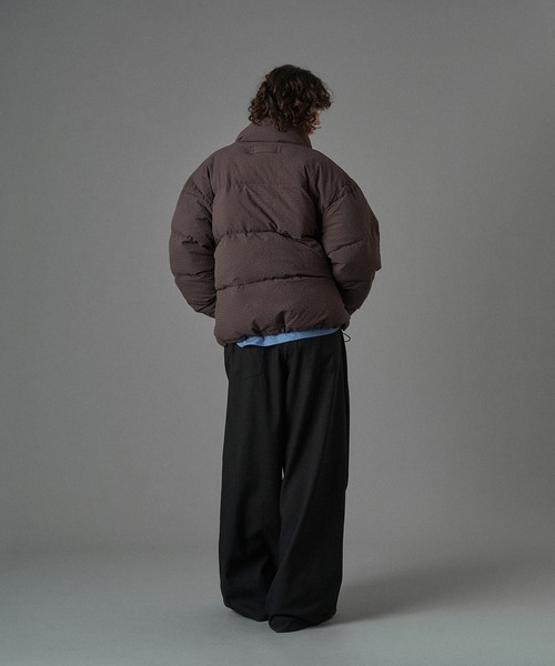 ONCILY（オンシェリー）の「CHECKED PADDING STAND-NECK BLOUSON / チェック中綿スタンドネックブルゾン（ブルゾン・メンズ・ブラック/ネイビー/ダークブラウン・SMALL/MEDIUM/LARGE）」の20枚目の写真