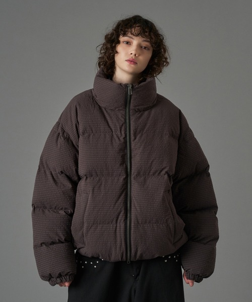 ONCILY（オンシェリー）の「CHECKED PADDING STAND-NECK BLOUSON / チェック中綿スタンドネックブルゾン（ブルゾン・メンズ・ブラック/ネイビー/ダークブラウン・SMALL/MEDIUM/LARGE）」の14枚目の写真