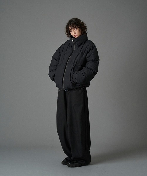 ONCILY（オンシェリー）の「CHECKED PADDING STAND-NECK BLOUSON / チェック中綿スタンドネックブルゾン（ブルゾン・メンズ・ブラック/ネイビー/ダークブラウン・SMALL/MEDIUM/LARGE）」の11枚目の写真