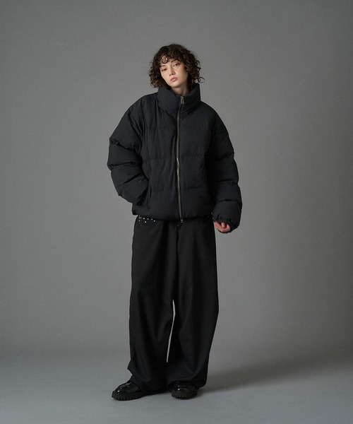 ONCILY（オンシェリー）の「CHECKED PADDING STAND-NECK BLOUSON / チェック中綿スタンドネックブルゾン（ブルゾン・メンズ・ブラック/ネイビー/ダークブラウン・SMALL/MEDIUM/LARGE）」の7枚目の写真