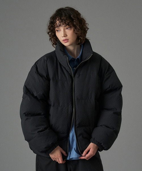 ONCILY（オンシェリー）の「CHECKED PADDING STAND-NECK BLOUSON / チェック中綿スタンドネックブルゾン（ブルゾン・メンズ・ブラック/ネイビー/ダークブラウン・SMALL/MEDIUM/LARGE）」の8枚目の写真