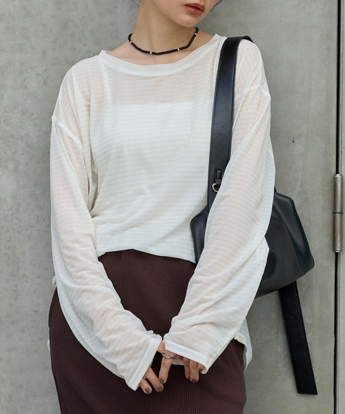 サカイ　レディース　ボーダー　シアー　ラガー　ジャケット　プルオーバー サカイ レディース ボーダー シアー ラガー ジャケット プルオーバー