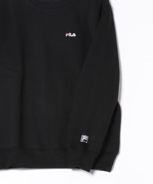 FILA（フィラ）の「【FILA/フィラ】ワンポイント刺繍 スウェットトレーナー ブランドロゴ（スウェット・レディース・ブラック/ホワイト/ネイビー・MEDIUM/LARGE）」の4枚目の写真