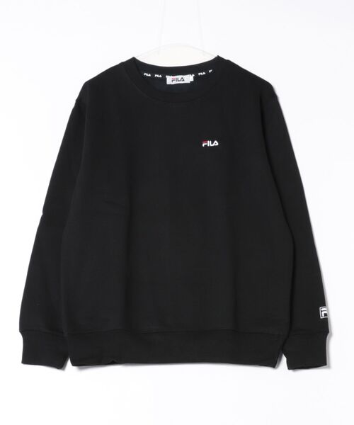 FILA（フィラ）の「【FILA/フィラ】ワンポイント刺繍 スウェットトレーナー ブランドロゴ（スウェット・レディース・ブラック/ホワイト/ネイビー・MEDIUM/LARGE）」の6枚目の写真