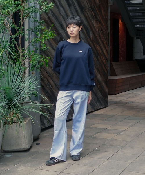 FILA（フィラ）の「【FILA/フィラ】ワンポイント刺繍 スウェットトレーナー ブランドロゴ（スウェット・レディース・ブラック/ホワイト/ネイビー・MEDIUM/LARGE）」の20枚目の写真