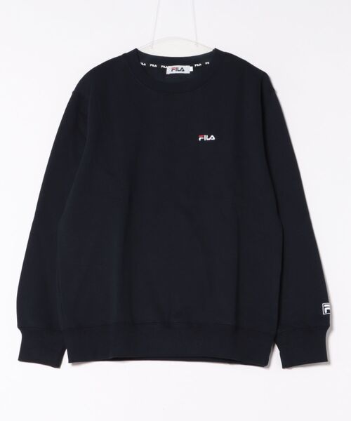 FILA（フィラ）の「【FILA/フィラ】ワンポイント刺繍 スウェットトレーナー ブランドロゴ（スウェット・レディース・ブラック/ホワイト/ネイビー・MEDIUM/LARGE）」の7枚目の写真