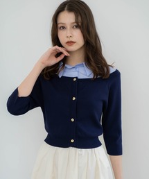【WEB限定カラーあり】シャツレイヤードライクニット