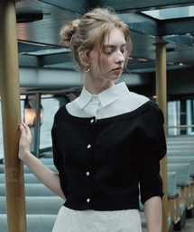 【WEB限定カラーあり】シャツレイヤードライクニット