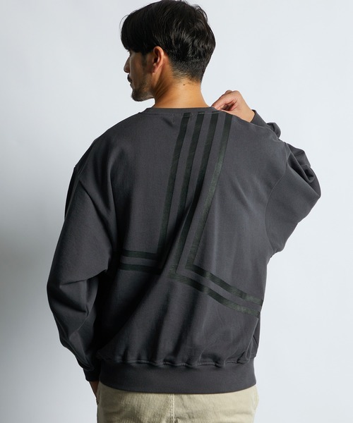 LANVIN en Bleu(ランバンオンブルー)の「14オンス ヘビーウェイト "JL" バックプリント スウェット(Tシャツ/カットソー・メンズ・ブラック/チャコールグレー・52/50/46/48)」の2枚目の写真