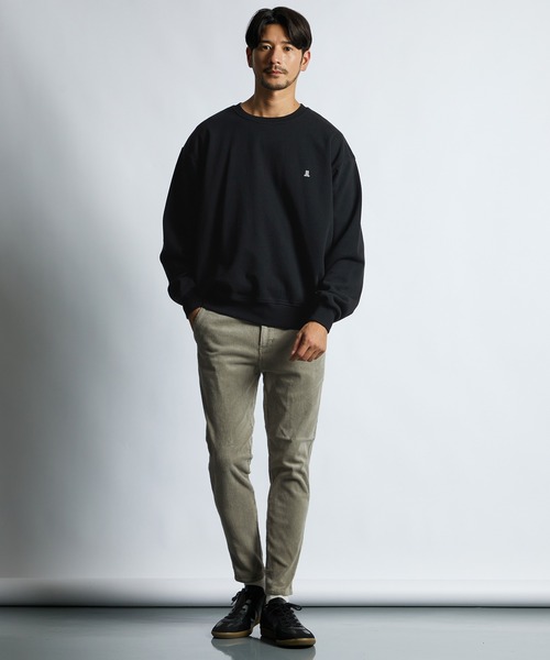 LANVIN en Bleu(ランバンオンブルー)の「14オンス ヘビーウェイト "JL" バックプリント スウェット(Tシャツ/カットソー・メンズ・ブラック/チャコールグレー・52/50/46/48)」の4枚目の写真