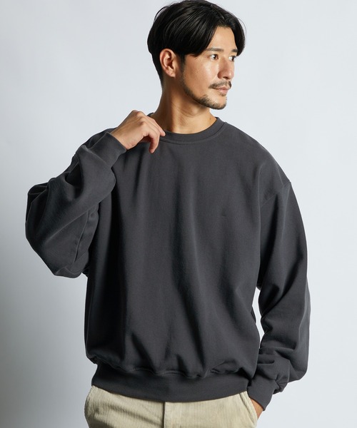 LANVIN en Bleu(ランバンオンブルー)の「14オンス ヘビーウェイト "JL" バックプリント スウェット(Tシャツ/カットソー・メンズ・ブラック/チャコールグレー・52/50/46/48)」の5枚目の写真