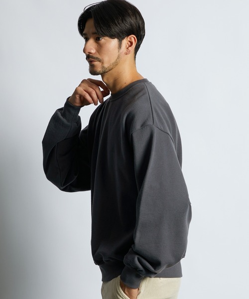 LANVIN en Bleu(ランバンオンブルー)の「14オンス ヘビーウェイト "JL" バックプリント スウェット(Tシャツ/カットソー・メンズ・ブラック/チャコールグレー・52/50/46/48)」の8枚目の写真