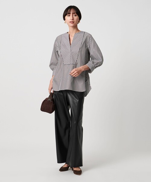 セール】レザーライク ストレート パンツ ウォッシャブル（その他