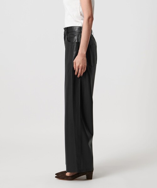 セール】レザーライク ストレート パンツ ウォッシャブル（その他