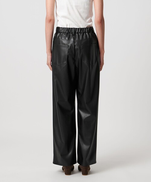 セール】レザーライク ストレート パンツ ウォッシャブル（その他