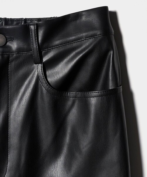 パンツ UNITED ARROWS / leather pants レザーライク ストレート パンツ ウォッシャブル（その他パンツ