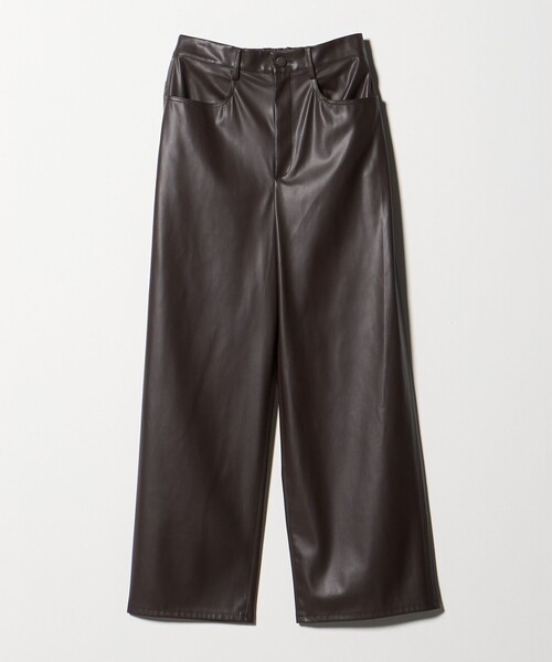 セール】レザーライク ストレート パンツ ウォッシャブル（その他