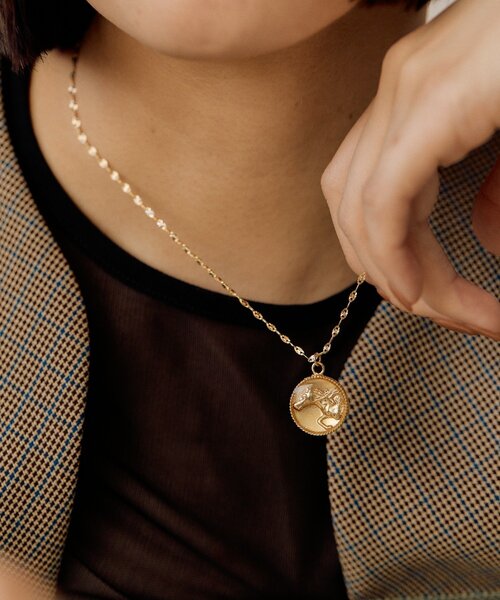 ear PAPILLONNER（イアパピヨネ）の「ホースエポコインネックレス（ネックレス・レディース・シルバー/ゴールド・FREE）」の13枚目の写真