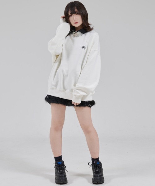 OY（オーワイ）の「『OY/オーワイ』LOGO ZIPPER SWEATSHIRT/ロゴ ジッパー スウェットシャツ（スウェット・メンズ・ホワイト/ブラック・FREE）」の22枚目の写真