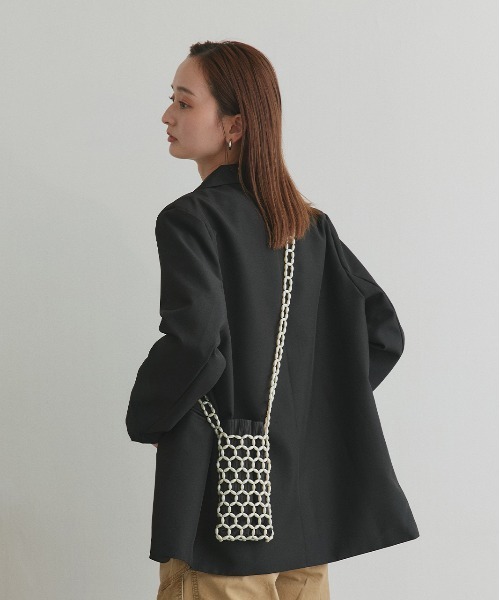 ad thie（アドティエ）の「ビーズ ミニショルダーバッグ（ショルダーバッグ・レディース・シルバー/ブラック/ホワイト・FREE）」の5枚目の写真