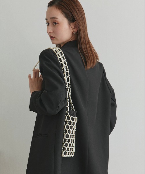 ad thie（アドティエ）の「ビーズ ミニショルダーバッグ（ショルダーバッグ・レディース・シルバー/ブラック/ホワイト・FREE）」の6枚目の写真