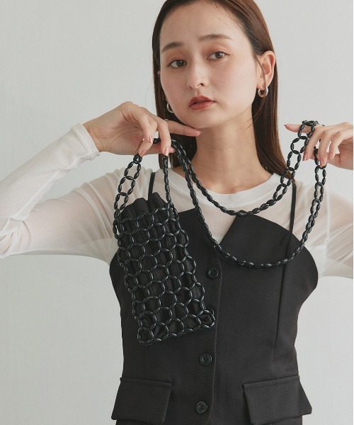 ad thie（アドティエ）の「ビーズ ミニショルダーバッグ（ショルダーバッグ・レディース・シルバー/ブラック/ホワイト・FREE）」の13枚目の写真