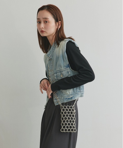 ad thie（アドティエ）の「ビーズ ミニショルダーバッグ（ショルダーバッグ・レディース・シルバー/ブラック/ホワイト・FREE）」の15枚目の写真
