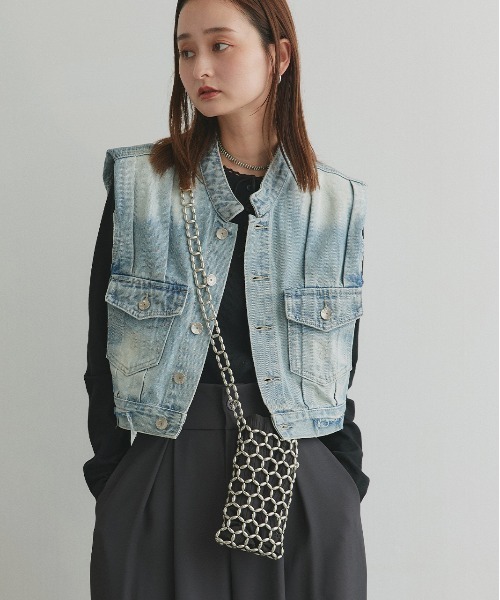 ad thie（アドティエ）の「ビーズ ミニショルダーバッグ（ショルダーバッグ・レディース・シルバー/ブラック/ホワイト・FREE）」の16枚目の写真
