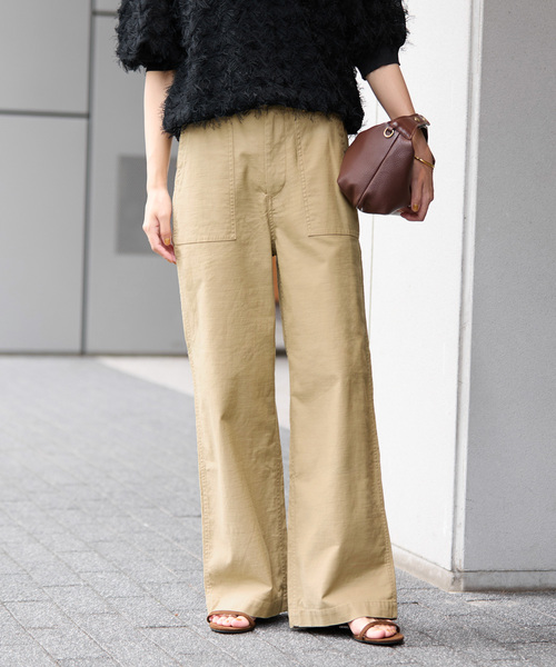 JOURNAL STANDARD relume（ジャーナルスタンダード　レリューム）の「《追加23》ワイドベイカーパンツ（カーゴパンツ・レディース・ホワイト/ベージュ/カーキ・38/34/36）」の4枚目の写真