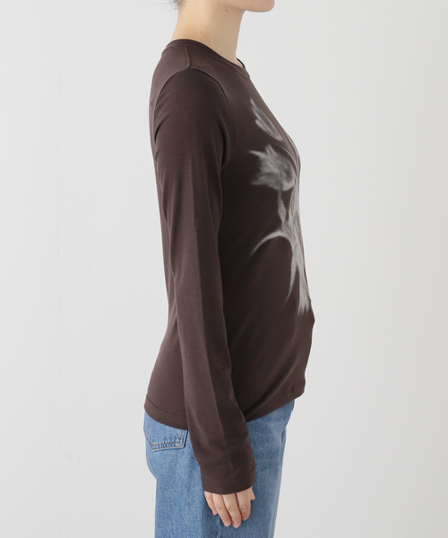 Kijun(キジュン)の「Kijun/キジュンRomantic Jersey Top(Tシャツ/カットソー・レディース・ブラウン/アイボリー・SMALL)」の7枚目の写真