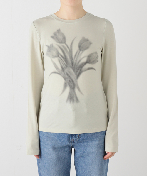 Kijun(キジュン)の「Kijun/キジュンRomantic Jersey Top(Tシャツ/カットソー・レディース・ブラウン/アイボリー・SMALL)」の12枚目の写真