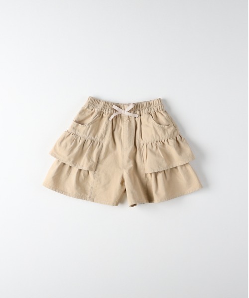 MPS(エムピーエス)の「【MPS】フリルキュロットパンツ(その他パンツ・キッズ・ベージュ/ブラック・130/140/110/120)」の1枚目の写真