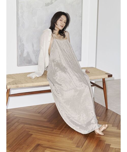 Htage（テージ）の「【Htage】フィブツイルキャミワンピース（ワンピース・レディース・アイボリー/ブラック・FREE）」の18枚目の写真