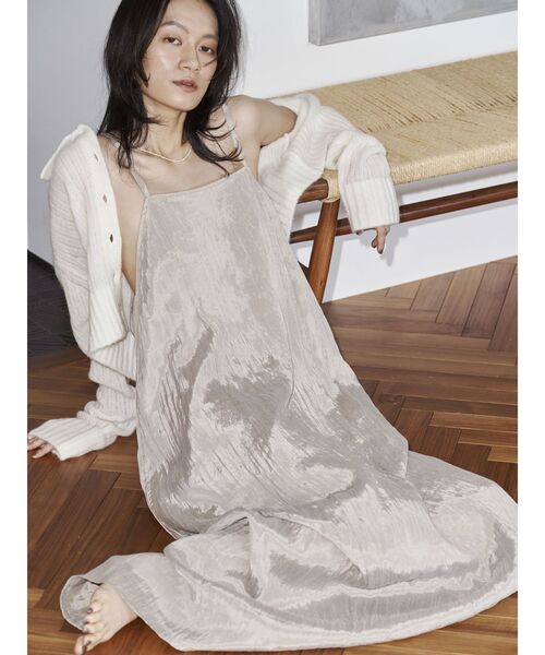 Htage（テージ）の「【Htage】フィブツイルキャミワンピース（ワンピース・レディース・アイボリー/ブラック・FREE）」の13枚目の写真