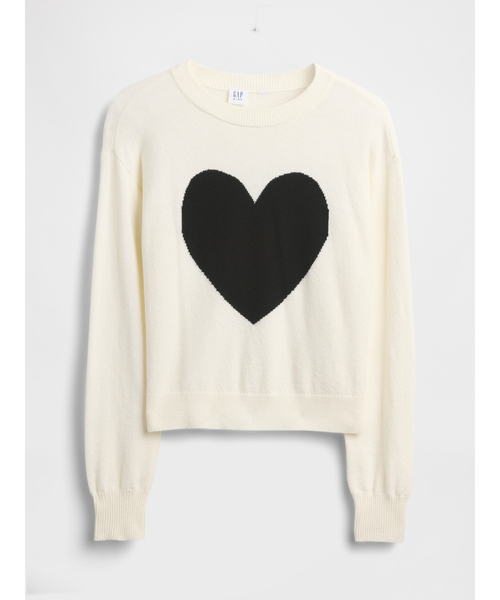GAP(ギャップ)の「CashSoft カシミヤタッチ クルーネックセーター(キッズ)(ニット/セーター・キッズ・ホワイト・160cm/150cm/140cm/130cm/120cm/110cm)」の2枚目の写真