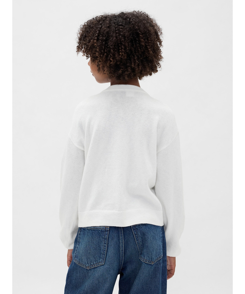 GAP(ギャップ)の「CashSoft カシミヤタッチ クルーネックセーター(キッズ)(ニット/セーター・キッズ・ホワイト・160cm/150cm/140cm/130cm/120cm/110cm)」の3枚目の写真