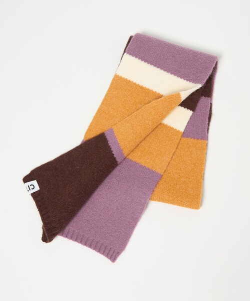 CITEN（シテン）の「＜CITEN＞カラーボーダーストール（ストール/ショール・レディース・ライトブルー/オレンジ・FREE）」の7枚目の写真