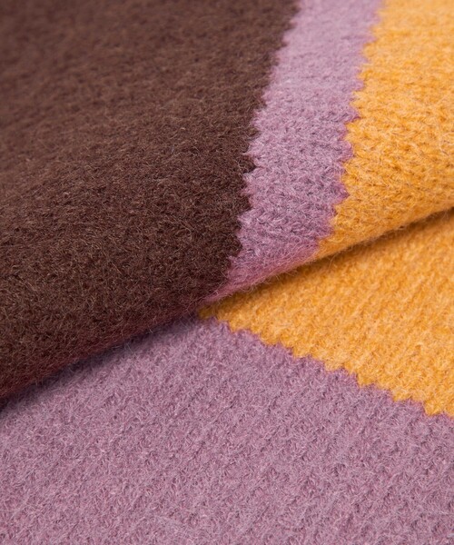 CITEN（シテン）の「＜CITEN＞カラーボーダーストール（ストール/ショール・レディース・ライトブルー/オレンジ・FREE）」の9枚目の写真