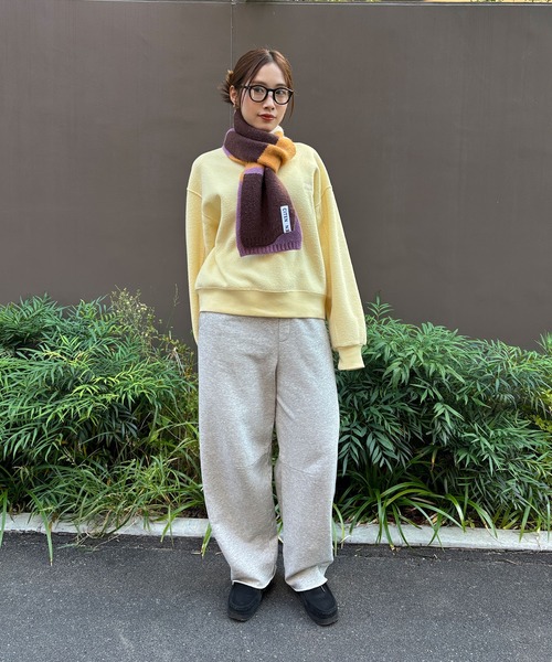 CITEN（シテン）の「＜CITEN＞カラーボーダーストール（ストール/ショール・レディース・ライトブルー/オレンジ・FREE）」の12枚目の写真