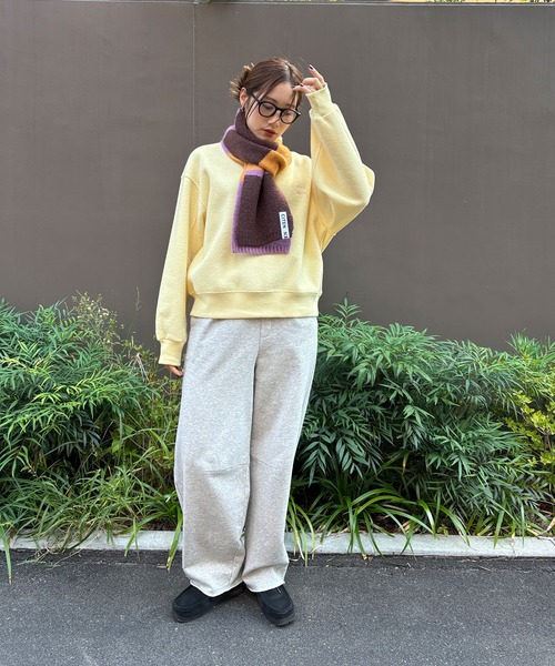 CITEN（シテン）の「＜CITEN＞カラーボーダーストール（ストール/ショール・レディース・ライトブルー/オレンジ・FREE）」の11枚目の写真