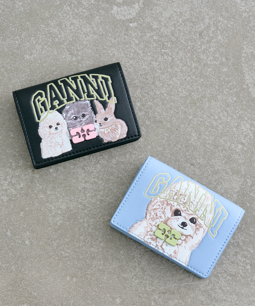 GANNI/ガニー Ganni Bou Card Holder With Flap An（カードケース）｜U